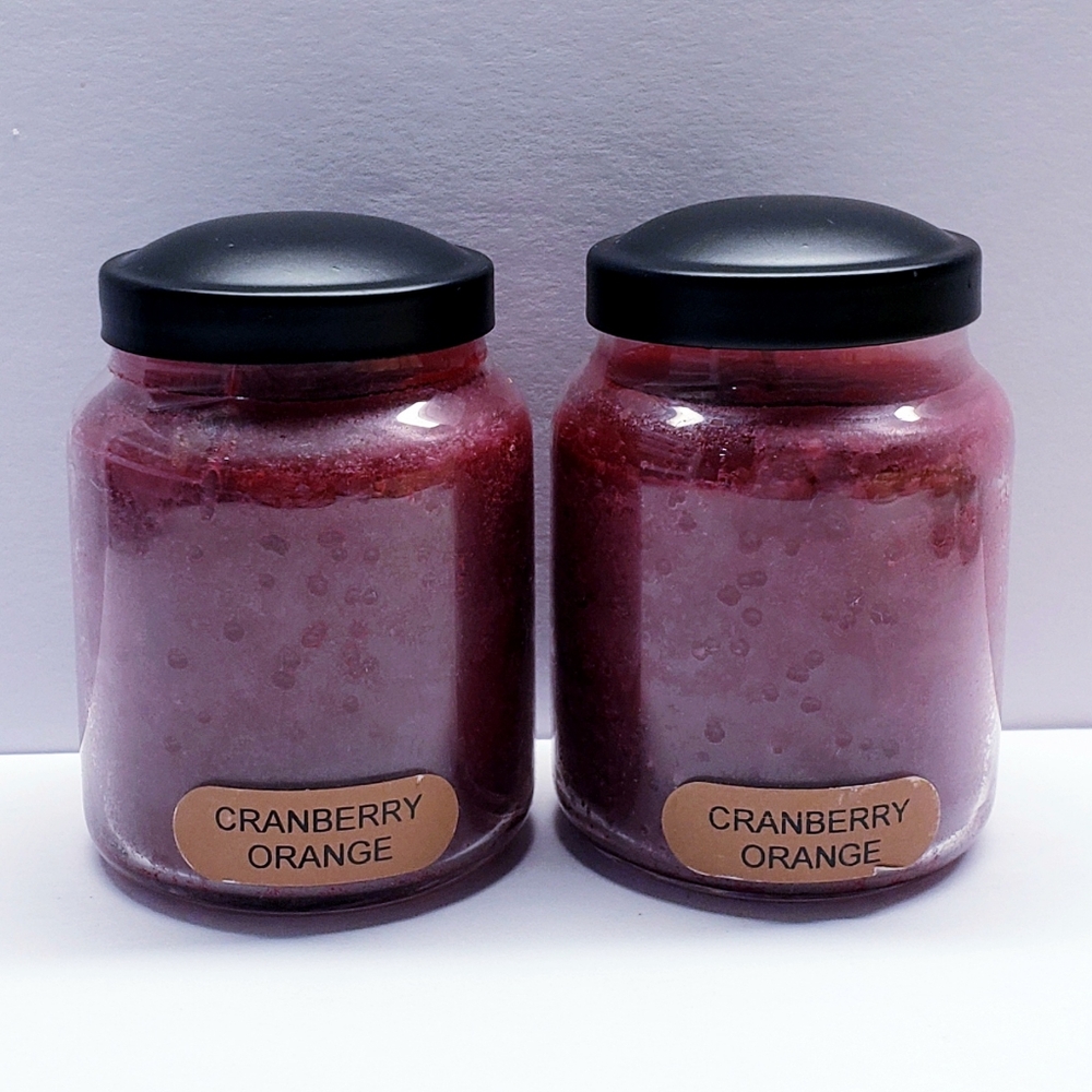 CRANBERRY ORANGE -A Cheerful Giver Baby Jar Single Wick Candle, 6 oz (2 pack)